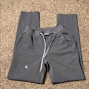 Fabletics Gray Straight-Leg Scrub Pants Size XS Drawstring